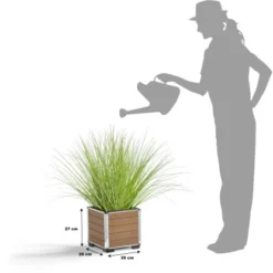 Gartenfreude Pflanzgefäß WPC Eckig Hellbraun 8 Gartenfreude Pflanzgefäß WPC Eckig Hellbraun -Günstiges Heissner Geschäft 4251083905409 4655 02