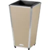 Amare Blumentopf Pur Fiberglas Design 28 Cm X 28 Cm X 51 Cm Beige