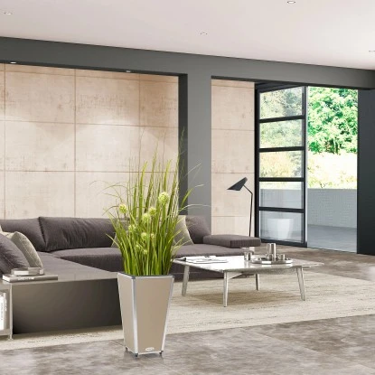 Amare Blumentopf Pur Fiberglas Design 28 Cm X 28 Cm X 51 Cm Beige 9 Amare Blumentopf Pur Fiberglas Design 28 Cm X 28 Cm X 51 Cm Beige – Bild 7