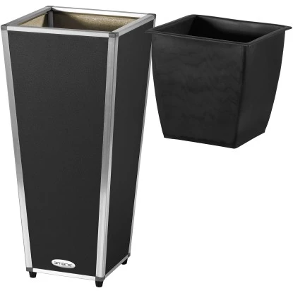 Amare Blumentopf Pur Fiberglas Design 28 Cm X 28 Cm X 61 Cm Schwarz 5 Amare Blumentopf Pur Fiberglas Design 28 Cm X 28 Cm X 61 Cm Schwarz – Bild 3