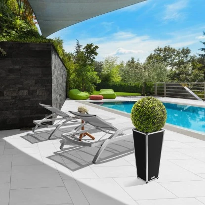 Amare Blumentopf Pur Fiberglas Design 28 Cm X 28 Cm X 61 Cm Schwarz 11 Amare Blumentopf Pur Fiberglas Design 28 Cm X 28 Cm X 61 Cm Schwarz – Bild 9