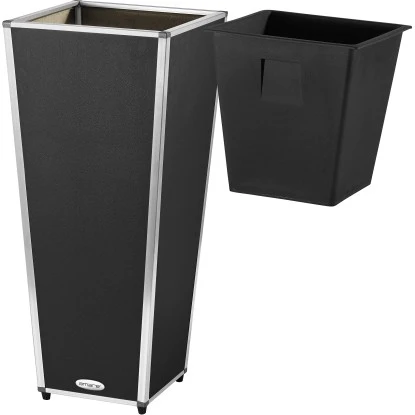 Amare Blumentopf Pur Fiberglas Design 33 Cm X 33 Cm X 76 Cm Schwarz 5 Amare Blumentopf Pur Fiberglas Design 33 Cm X 33 Cm X 76 Cm Schwarz – Bild 3