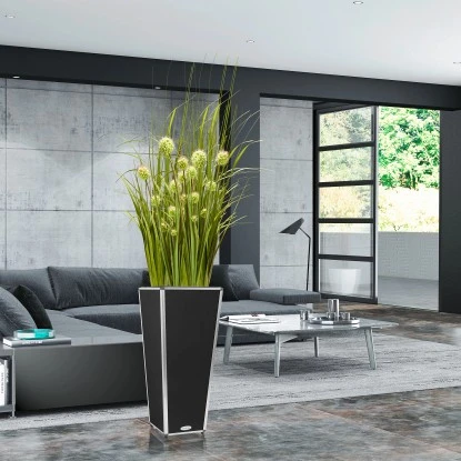 Amare Blumentopf Pur Fiberglas Design 33 Cm X 33 Cm X 76 Cm Schwarz 9 Amare Blumentopf Pur Fiberglas Design 33 Cm X 33 Cm X 76 Cm Schwarz – Bild 7