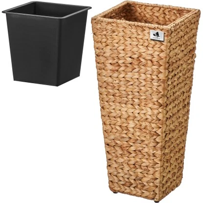 Gartenfreude Blumentopf Wasserhyazinthe 28 X 28 X 60 Cm Natur Kunststoffeinsatz 4 Gartenfreude Blumentopf Wasserhyazinthe 28 X 28 X 60 Cm Natur Kunststoffeinsatz – Bild 2