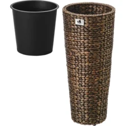 Gartenfreude Blumentopf Wasserhyazinthe 28 X 28 X 60 Cm Braun Kunststoffeinsatz -Günstiges Heissner Geschäft 4251083910427 4655 2