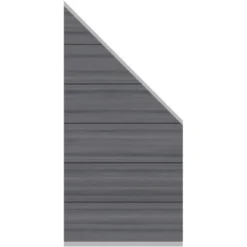 System WPC Platinum XL Zaun-Anschluss-Set 89 Cm X 183 Cm Auf 93 Cm Grau