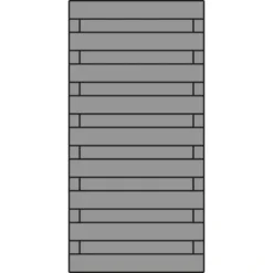 Sichtschutzzaun Skagen 90 Cm X 180 Cm Hellgrau Lasiert FSC®