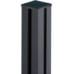 GroJaSolid Torpfosten Anthrazitgrau 10x10x190 Cm Inkl. Kappe Zum Aufdübeln