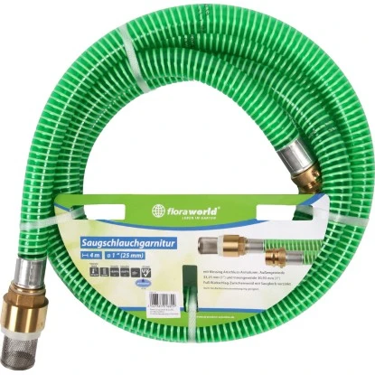Floraworld Saugschlauchgarnitur 4 M Grün 3 Floraworld Saugschlauchgarnitur 4 M Grün