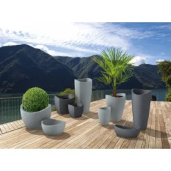 Scheurich Pflanzschale Wave Globe Bowl Ø 39 Cm Schwarz Granit -Günstiges Heissner Geschäft 4641205 4357 252 40 2