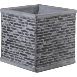 Pflanztopf Klinkeroptik 38 Cm X 38 Cm Grau