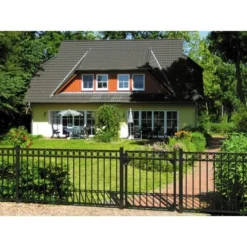 Klobenpfosten F. Doppeltor Chaussee Und Circle Matt Schwarz 160 Cm -Günstiges Heissner Geschäft 47 2218 zaunpfosten circle