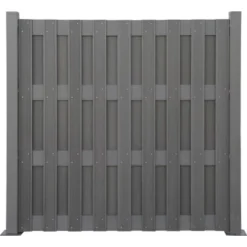 Sichtschutzzaun-Element WPC Anthrazit 180 Cm X 180 Cm
