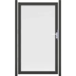 GroJaAmbiente Tor Komplett Satiniert DIN: Rechts Rahmen DB703