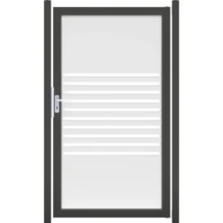 GroJaAmbiente Tor Streifen DIN: Links Rahmen DB703