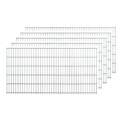 Einzelstabmattenzaun-Set Grün 15 Stück Je 125 Cm X 200 Cm 3 Einzelstabmattenzaun-Set Grün 15 Stück Je 125 Cm X 200 Cm