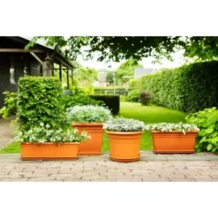 Florus Pflanzentopf Mediterran Quadro 35 Cm Terracotta -Günstiges Heissner Geschäft 5219985 4667 4