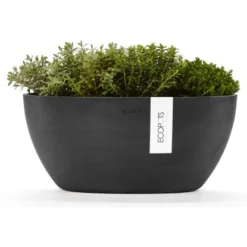 Ecopots Pflanztopf Sofia+WasBeh Dunkelgrau 30 Cm -Günstiges Heissner Geschäft 5413724307051 11012100 03