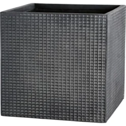 OBI Pflanztopf Moire 28,5 Cm X 28,5 Cm Anthrazit