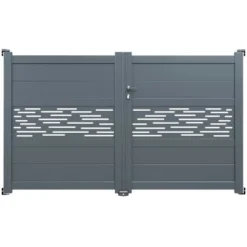 Gardengate Doppeltor River Anthrazit 180 Cm X 300 Cm