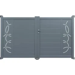 Gardengate Doppeltor Line Anthrazit 180 Cm X 300 Cm