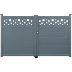 Gardengate Doppeltor Square Anthrazit 180 Cm X 300 Cm