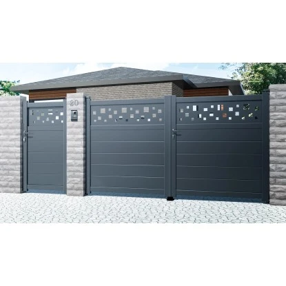 Gardengate Doppeltor Square Anthrazit 180 Cm X 300 Cm 4 Gardengate Doppeltor Square Anthrazit 180 Cm X 300 Cm – Bild 2