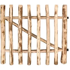 Floraworld Staketen-Gartentor Haselnuss Natur 90 Cm X 100 Cm