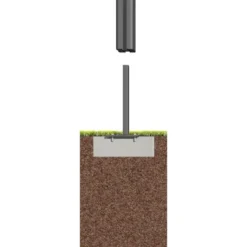 ZacAlu Bodenanker Zum Aufdübeln Für Zaunpfosten 7,3 Cm X 7,3 Cm -Günstiges Heissner Geschäft 5819354 A01