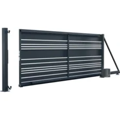 Polargos Schiebetor Lavender M. Gegengewicht Elektr. Antrieb 149,5 Cm X 400 Cm L