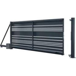 Polargos Schiebetor Lavender M. Gegengewicht Elektr. Antrieb 149,5 Cm X 400 Cm R