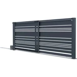 Polargos Teleskop-Schiebetor Lavender Mit Elektrischem Antrieb 122 Cm X 400 Cm