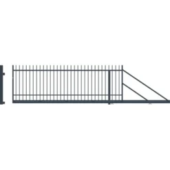 Polargos Schiebetor Nicea Mit Gegengewicht Mit Zubehör 149 Cm X 400 Cm R