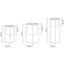 Scheurich Pflanzgefäß C-Cube High Ø 26 Cm StonyBlack -Günstiges Heissner Geschäft 6044770 4357 240 70 8 2