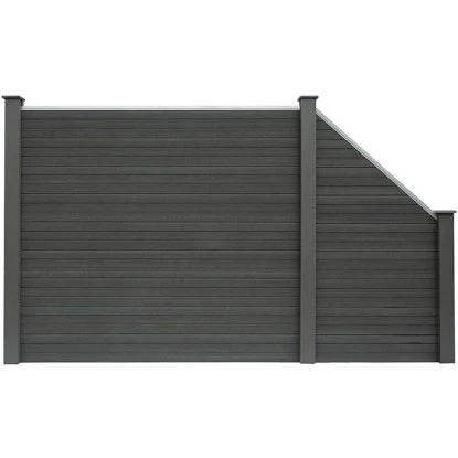 Sichtschutzzaun-Set Callado WPC Inkl. 4 Elementen, 5 Pfosten U. 1 Schrägelement 4 Sichtschutzzaun-Set Callado WPC Inkl. 4 Elementen, 5 Pfosten U. 1 Schrägelement – Bild 2