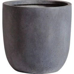 M Collections Pflanztopf Egg Pot 42 Cm X 42 Cm Grau