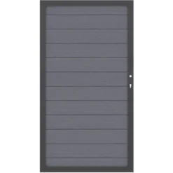 Sichtschutzzaun Tor System WPC Classic Anthrazit/Anthrazit DIN Re 98 X 180 Cm