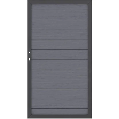 Sichtschutzzaun Tor System WPC Classic Anthrazit/Anthrazit DIN Links 98 X 180 Cm 3 Sichtschutzzaun Tor System WPC Classic Anthrazit/Anthrazit DIN Links 98 X 180 Cm