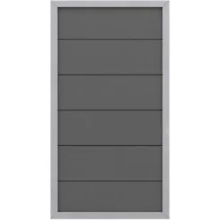 Sichtschutzzaun Element Design WPC Alu Anthrazit 90 Cm X 180 Cm