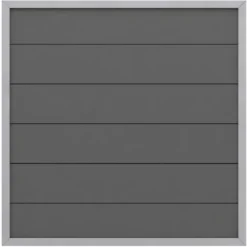 Sichtschutzzaun Element Design WPC Alu Anthrazit 180 Cm X 180 Cm