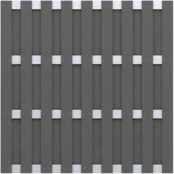 Sichtschutzzaun Element Jumbo WPC Anthrazit-Aluminium 179 Cm X 179 Cm