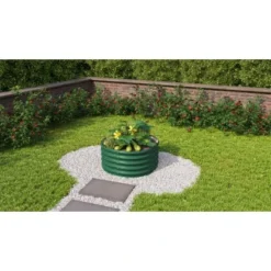 Hochbeet Vitavia Vita 401 Rund Seegras Inkl. Schneckenschutz