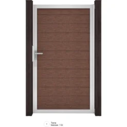 GroJa Solid Steckzaun Tor Universal-DIN Sondermaß Bis Max. 150 X 180cm Terra