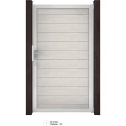 GroJa Solid SteckzaunTor Universal-DIN Sondermaß Bis Max.150x180cm Bi-Color Sand