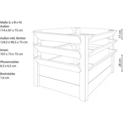 Westmann Hochbeet Premium XXL FSC® -Günstiges Heissner Geschäft 730528 1741 WM102408 20