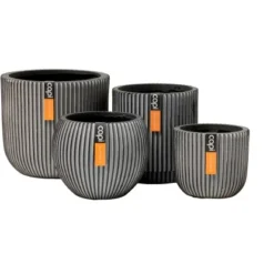 Capi Gemischte Boxmit 4 Töpfen Groove Schwarz