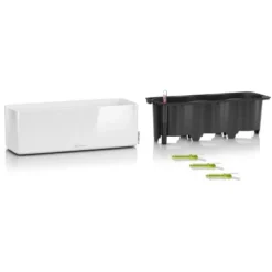 Lechuza Pflanzgefäß Cube Glossy Triple Weiß Highgloss 40 Cm X 14 Cm -Günstiges Heissner Geschäft 754137 4186 2