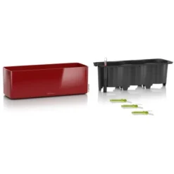 Lechuza Pflanzgefäß Cube Glossy Triple Scarlet Rot Highgloss 40 Cm X 14 Cm -Günstiges Heissner Geschäft 754139 4186 2