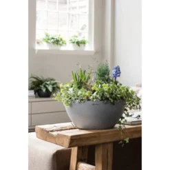 Lechuza Pflanzgefäß Cubeto Stone 30 Steingrau Ø 30 Cm -Günstiges Heissner Geschäft 754214 4186 4