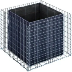 Gabiona Gabionen-Hochbeet Eckig 80 X 100 X 100 Cm Maschenw 5 X 10 Cm